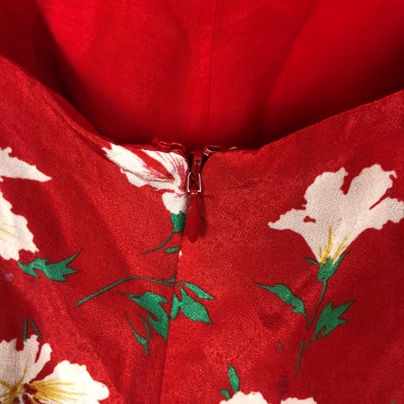 Majorelle Leticia red floral criss cross romper - Picture 7 of 10